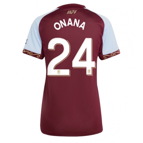 Billige Fotballdrakt Aston Villa Amadou Onana #24 Replika Hjemmedrakt Dame 2025-26 Kortermet Billige Fotballdrakt Aston Villa Amadou Onana #24 Replika Hjemmedrakt Dame 2025-26 Kortermet